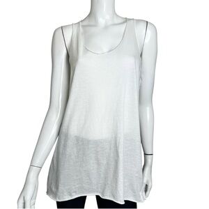 🤑‎ 4/$24 NY White Silver Trim Tank Top
